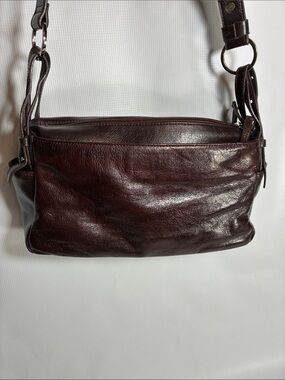 Aurielle Rich Brown Leather Shoulder Purse